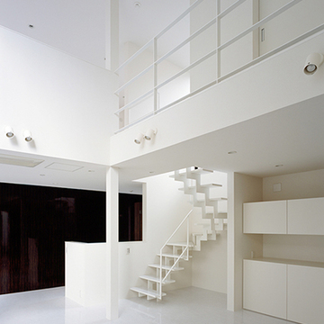 リビングと2階廊下が繋がる空間