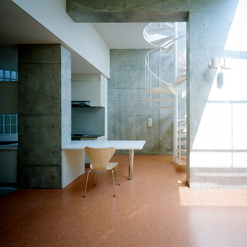 トップライトで地下でも明るいLDK