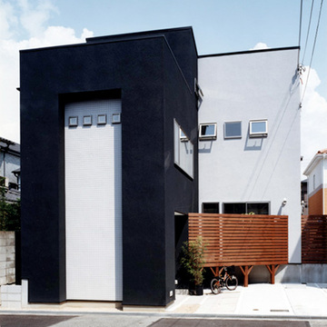 ４層スキップの住宅