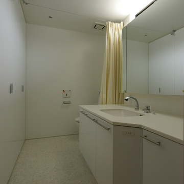 さわやかにまとめた洗面所