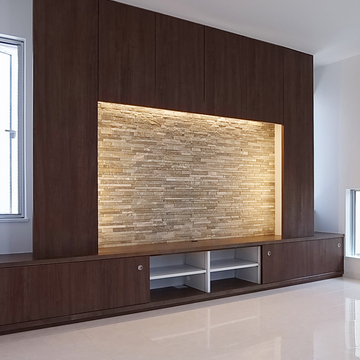 2階リビングのテレビボード