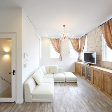 リビング飾りだな上部のレンガ