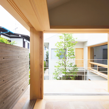 全開できる木製サッシ