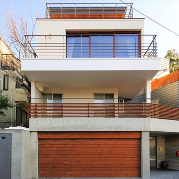 異なる質を幾つも取り入れた外観