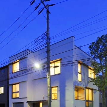 東小岩の家　夜景