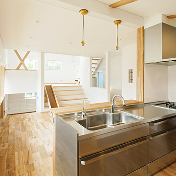視界の開放的なキッチンの眺め