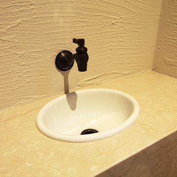 こだわりの洗面と蛇口