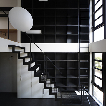 壁全面の造作棚