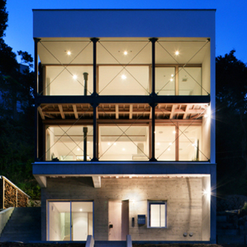 海を眺めるための外観。夕景編2