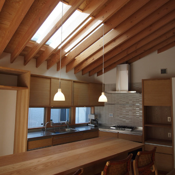 天窓のあるキッチン