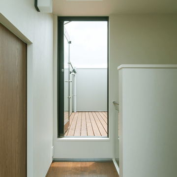 天気が悪いときは、ペントハウスが物干し