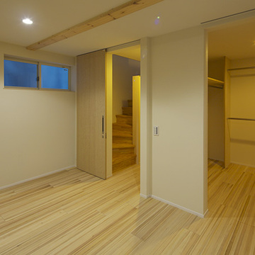 大容量クローゼットのある部屋