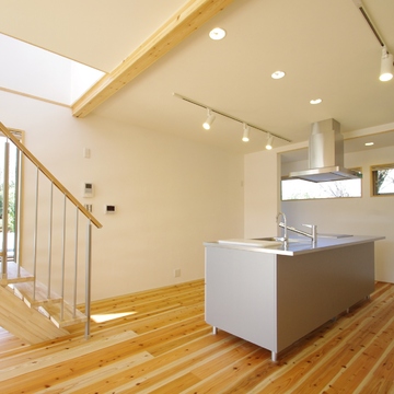 シンプルで明るいキッチン