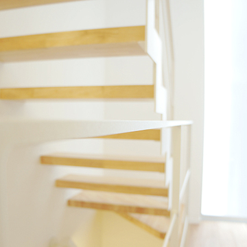 オープン階段と手すり