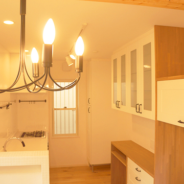 暖かな雰囲気のキッチン