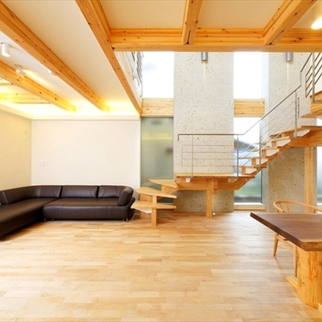 リズミカルに浮遊する階段