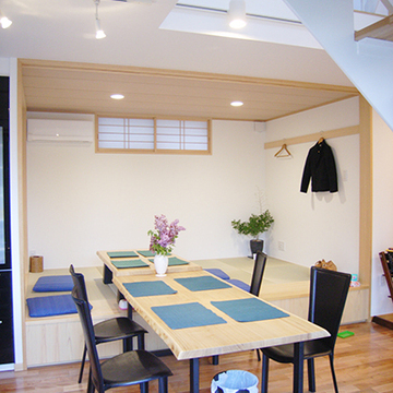 リビングと繋がる和室スペース