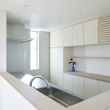 リビングと一体感のあるキッチン