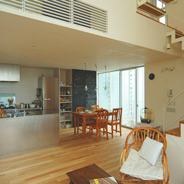 スキップフロアの3世帯住宅