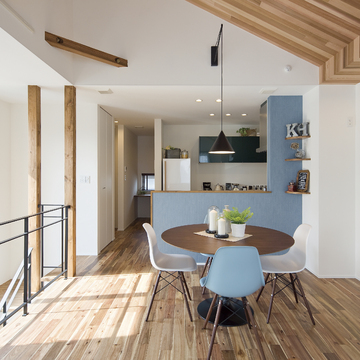 遊び心のあるキッチンスペース