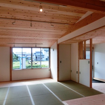 リビングダイニング､キッチンは大きな１ルームで繋がる