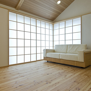 大荒障子を採用したスペース