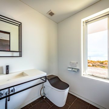 水平線の家｜ゲストルームのバスルーム