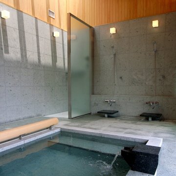 雷山の別荘｜絶景を楽しめる温泉浴室