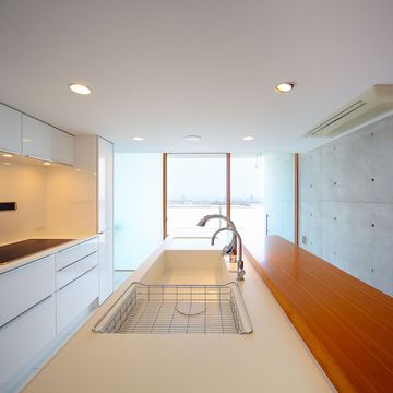 バルコニーに直接出られるキッチン