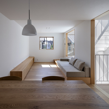 吹抜け階段とリビングの絡み