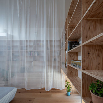 床は広幅のヒッコリーフローリング。