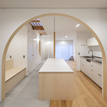 キッチン廻り見返り夕景