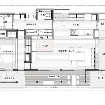 小さな平屋のモデルハウス