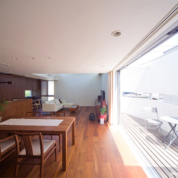 プライバシーの守られたバルコニー