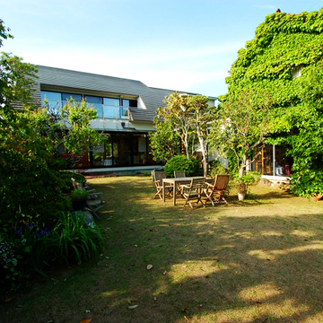 蔓植物で覆われた建物