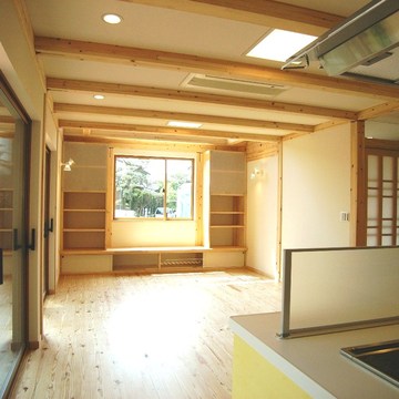 リビングの壁面収納