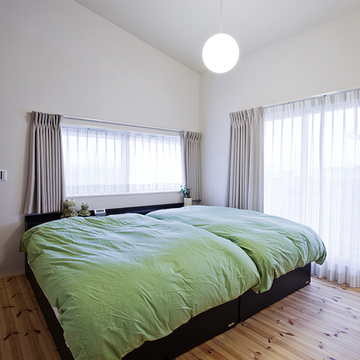 勾配天井でゆったりとしたMBR