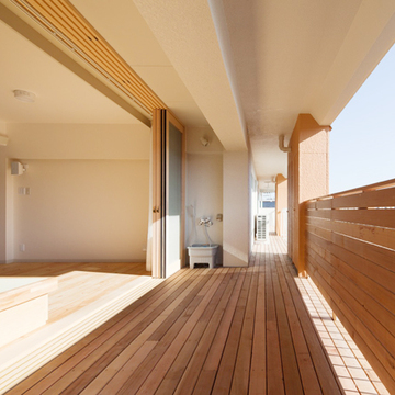 敢えてサッシを下げた！広々バルコニー