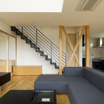 左官材で仕上げた壁と天井