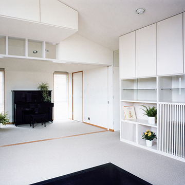 寝室コーナーはフレキシブルにひろまは広く