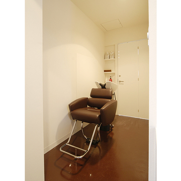 ヘアエステ用の個室シャンプーブース