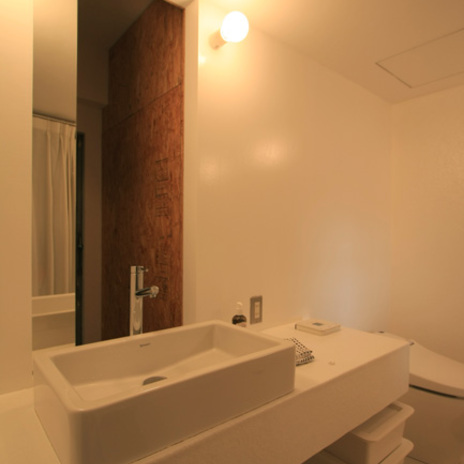 洗面ミラーは実は隠し戸に