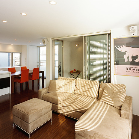 L字型の広々リビング