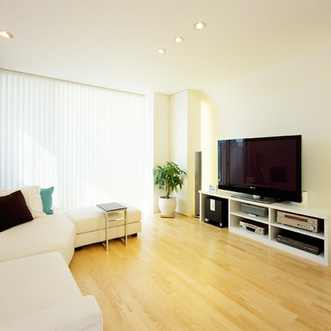 広がりを感じる２階リビング