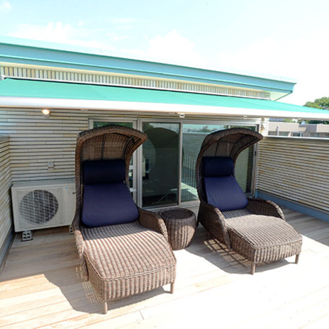 リラックススペースのあるテラス