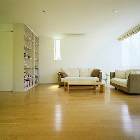 車椅子での利用を考えたリビング