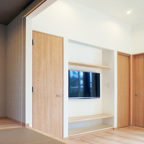 動線が集まるリビング