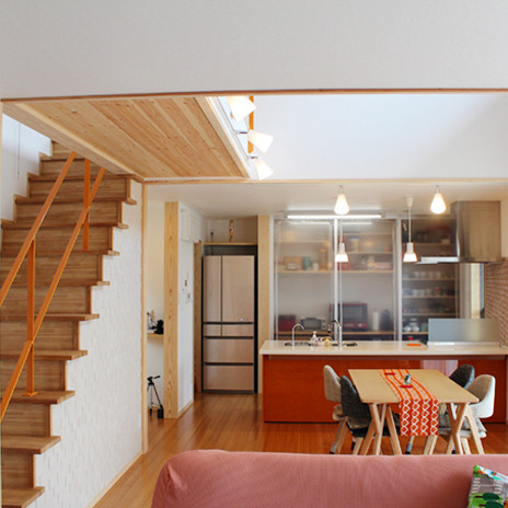 オープンキッチンのあるＬＤＫ空間