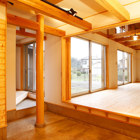 １階リビングを眺める