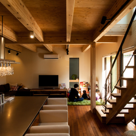 24帖の広々リビング